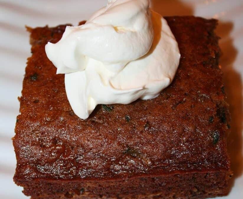 Zucchini Gingerbread with Toasted Almond Olive Oil