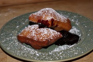 French Beignets with Aged Blackberry Ginger Balsamic Reduction